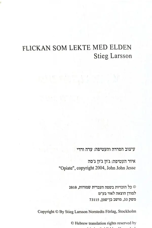 ⁦הנערה ששיחקה באש / סטיג לרסון⁩ – תמונה ⁦3⁩