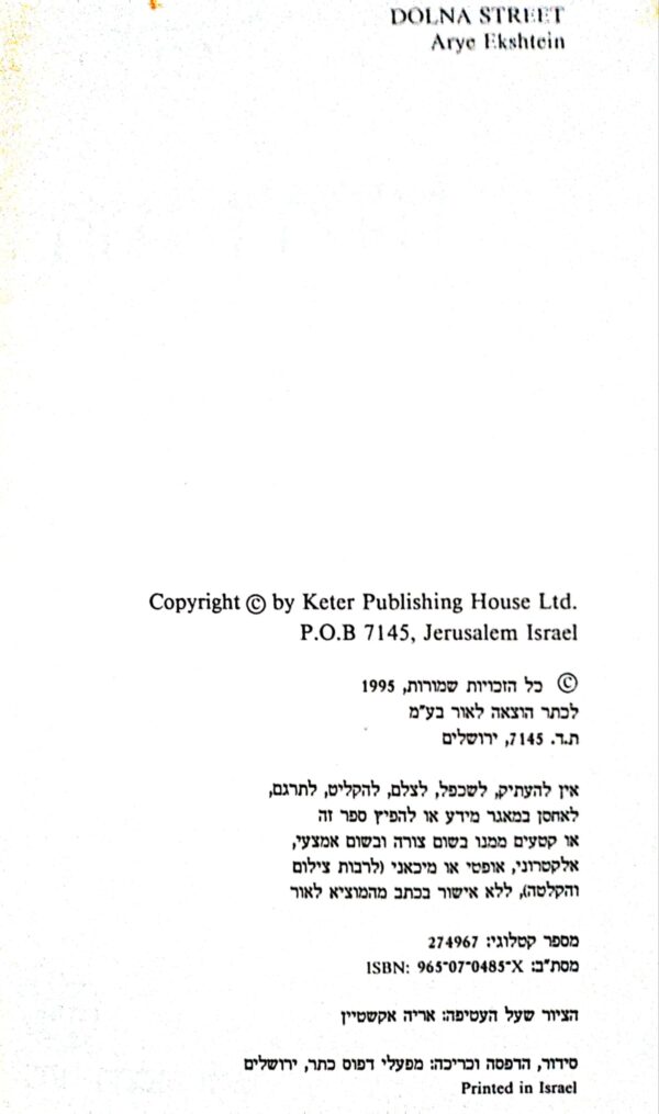 ⁦רחוב דולנה / אריה אקשטיין⁩ – תמונה ⁦3⁩