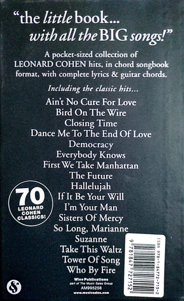 ⁦The Little Black Songbook by Leonard Cohen⁩ – תמונה ⁦2⁩