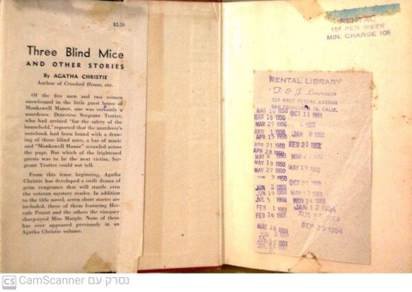 ⁦Three Blind Mice and Other Stories / Agatha Christie⁩ – תמונה ⁦4⁩
