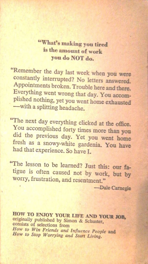 ⁦How to Enjoy Your Life and Your Job by Dale Carnegie⁩ – תמונה ⁦3⁩