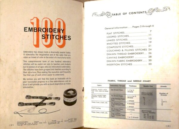 ⁦One Hundred Embroidery Stitches by Coats & Clark's (Book No. 150)⁩ – תמונה ⁦2⁩