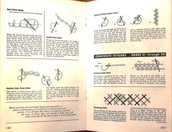 ⁦One Hundred Embroidery Stitches by Coats & Clark's (Book No. 150)⁩ – תמונה ⁦4⁩