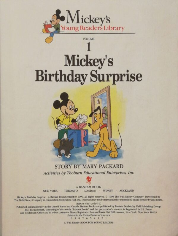 ⁦Mickey's young reader library 1: Mickey's birthday surprise by Disney⁩ – תמונה ⁦2⁩