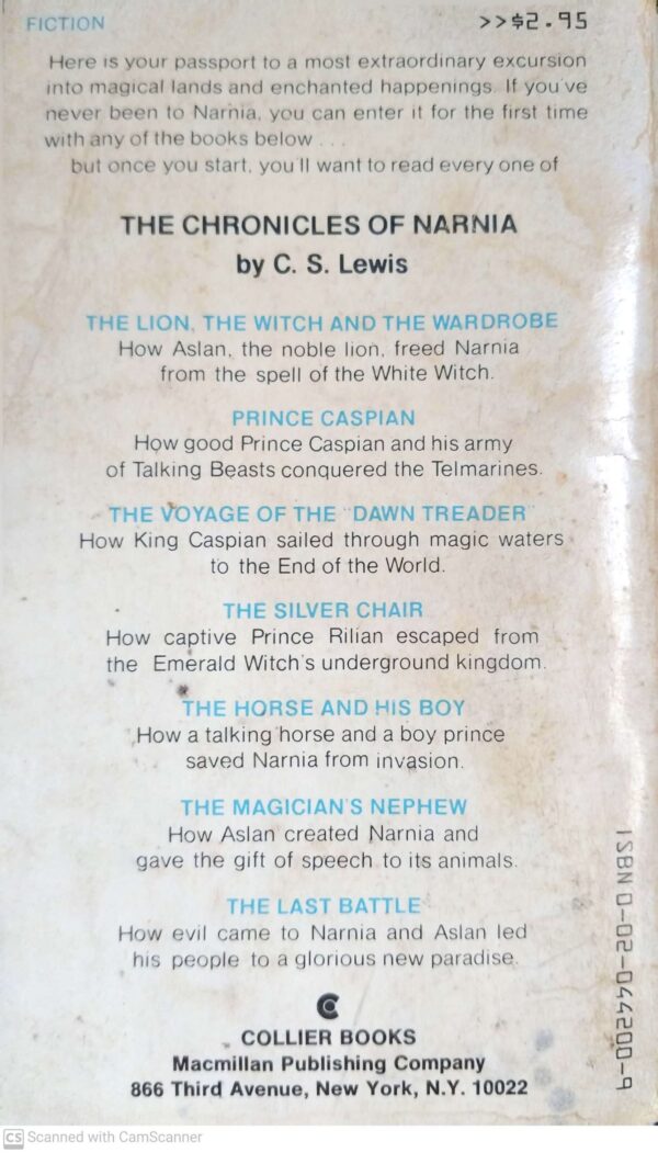 ⁦The Chronicles of Narnia 5: The Horse and His Boy by C.S. Lewis (Collier Books, 1970)⁩ – תמונה ⁦4⁩