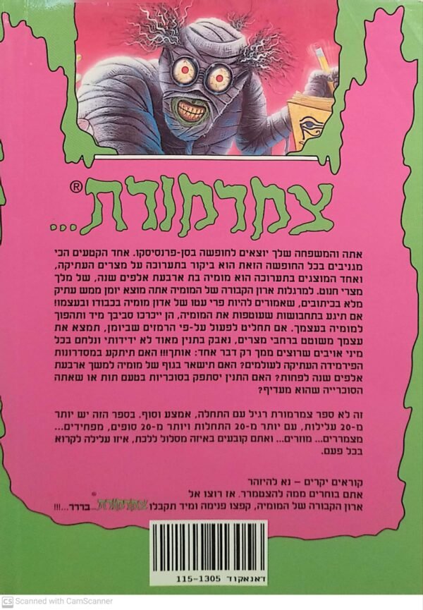 ⁦צמרמורת 10 (כסוף): יומנה של מומיה אימתנית / ר' ל' סטיין⁩ – תמונה ⁦2⁩