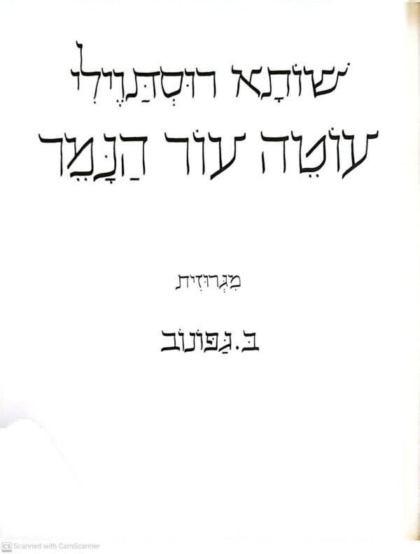 ⁦עוטה עור הנמר / שותא רוסתוילי (ספריית פועלים, 1991)⁩ – תמונה ⁦2⁩