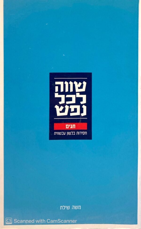 שווה לכל נפש - חגים - חסידות בלשון עכשווית / משה שילת