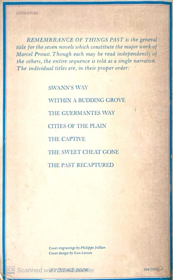 ⁦Swann’s Way (Remembrance of Things Past, Vol. 1) / Marcel Proust
Translated by C. K. Scott Moncrieff⁩ – תמונה ⁦2⁩