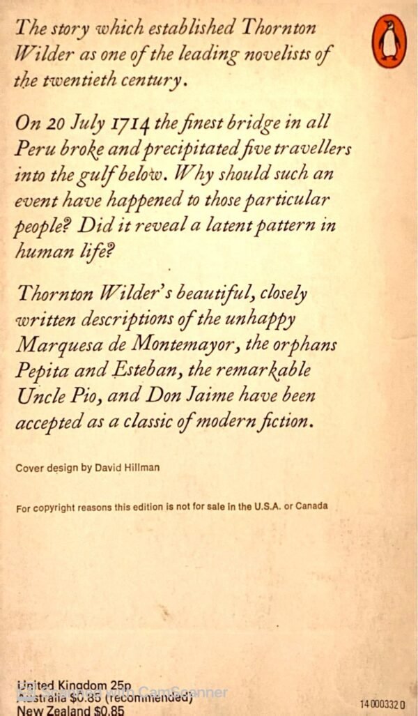 ⁦The Bridge of San Luis Rey by Thornton Wilder⁩ – תמונה ⁦2⁩
