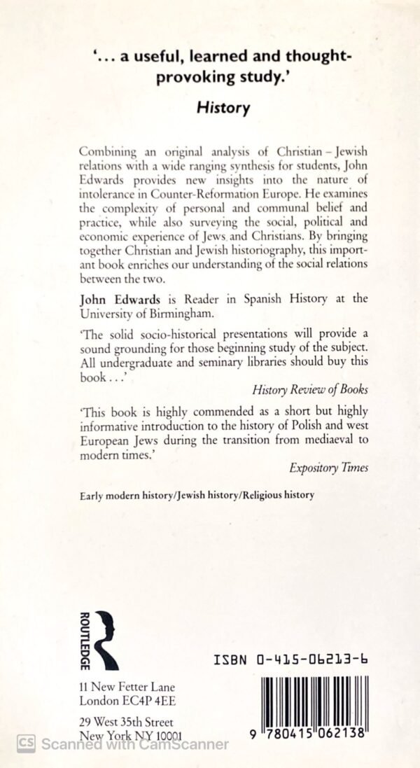 ⁦The Jews in Christian Europe, 1400–1700 by John Edwards⁩ – תמונה ⁦2⁩