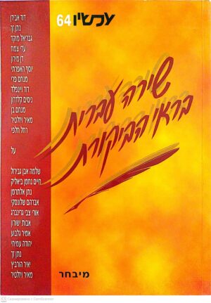 צילום של הספר עכשיו 64: שירה עברית בראי הביקורת