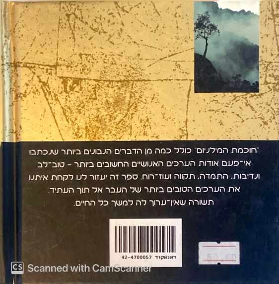 צילום של הספר חוכמת המילניום