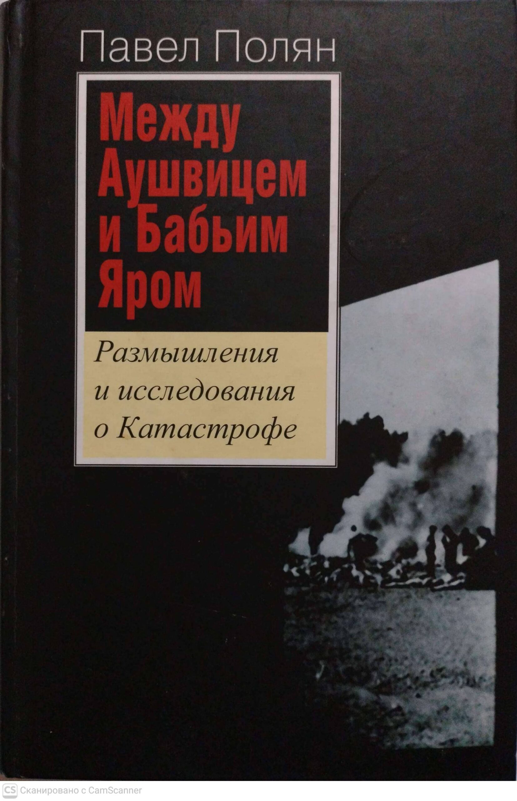 צילום של הספר Между Аушвицем т Бабьим Яром. Размышления и исследования о Катастрофе / Павел Полян