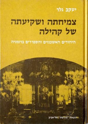 צילום של הספר צמיחתה ושקיעתה של קהילה / יעקב גלר