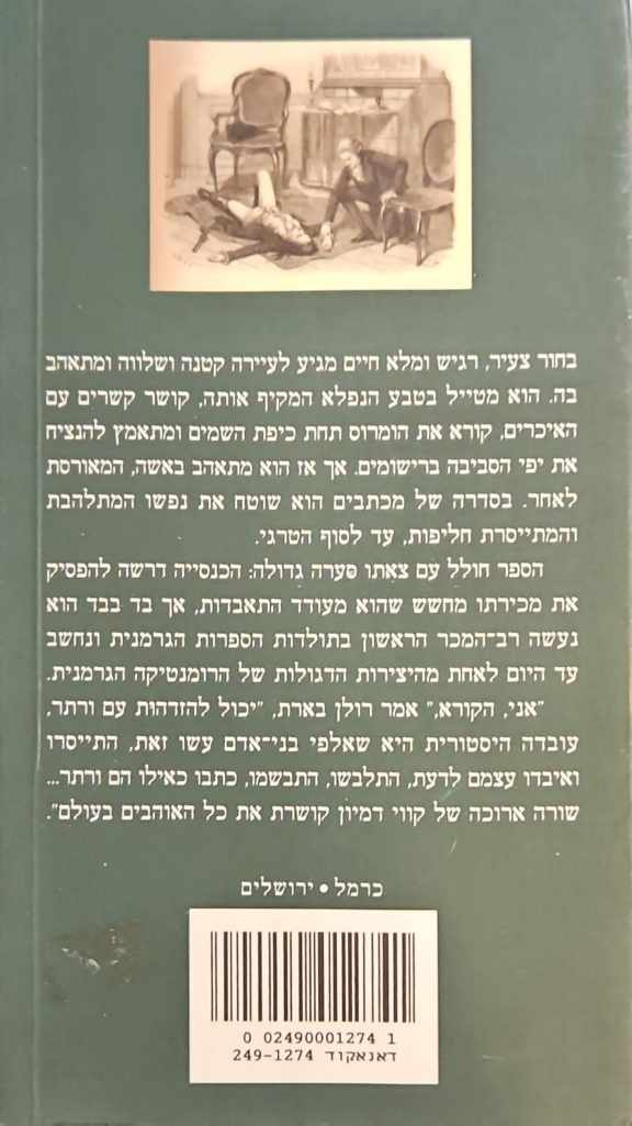 צילום של הספר ייסורי ורתר הצעיר / יוהן וולפגנג גתה (הוצאת כרמל, 2000)