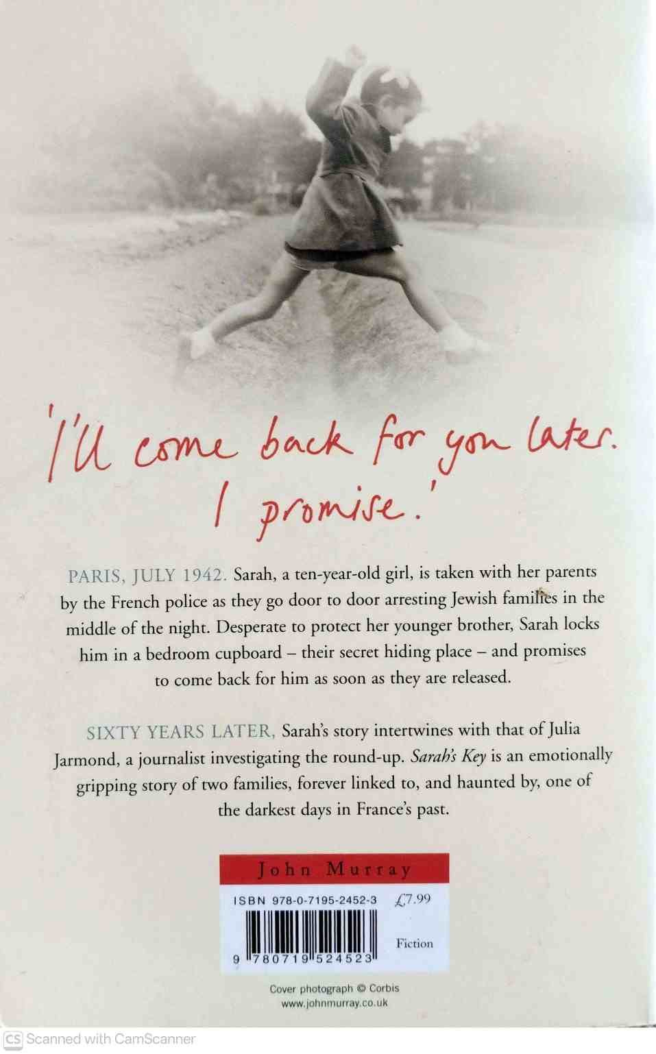 צילום של הספר Sarah’s Key / Tatiana de Rosnay