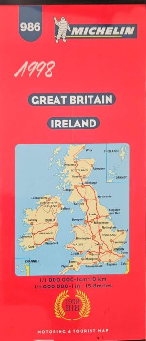 צילום של הספר Michelin Map 986 – Great Britain and Ireland / Michelin (1998)